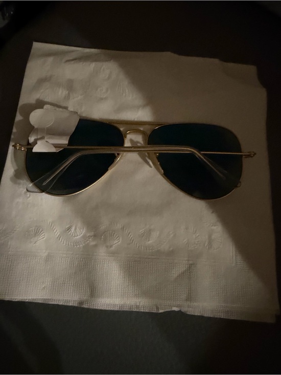 Ray-Ban Gold polarized luxotica Frame Sunglasses with Green Lenses NWT main image 4